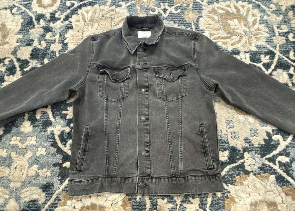 Old Navy Denim Jacket Size M Gray Washed Trucker